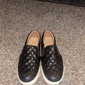 a new day Quilted Black Slip-On Loafers